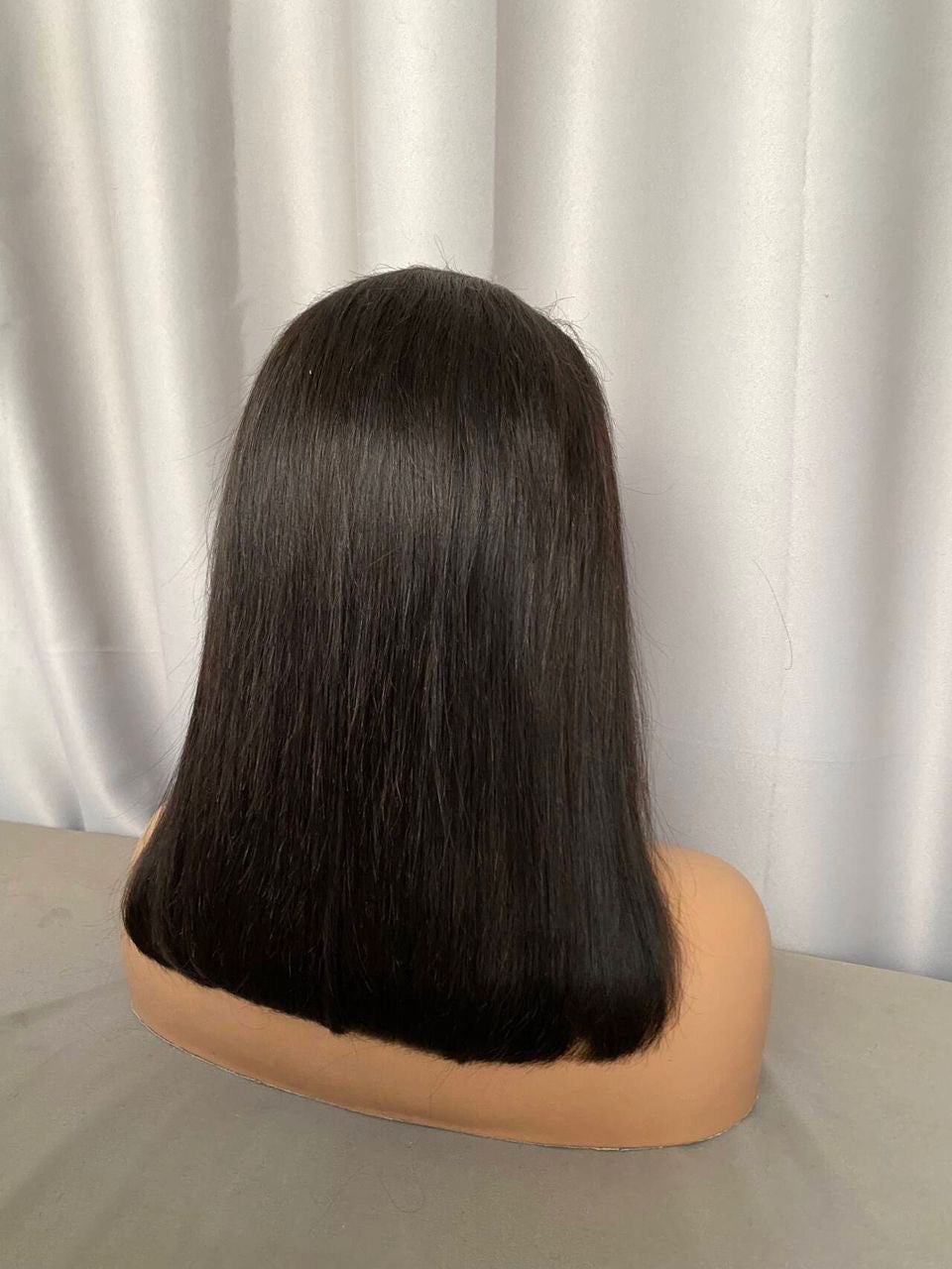 HD Lace Front Bob Wig – 100% Human Hair, Pre-Plucked, Glueless, Natural Hairline, Straight/Body Wave Styles