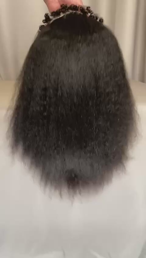 Kinky Straight 13x4 HD Lace Frontal – 100% Human Hair | Natural Blowout Look, Invisible Lace