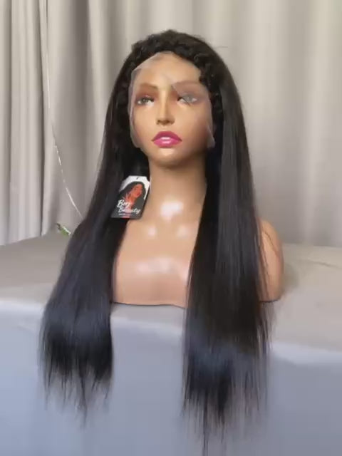360 Lace Straight Wig – 100% Human Hair | Full Coverage, Natural Look, Glueless Install